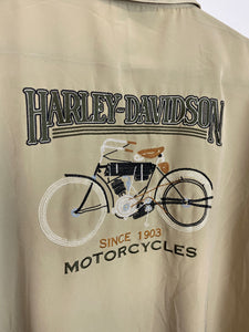 Vintage Harley Davidson Camp Collar Button up - L/XL