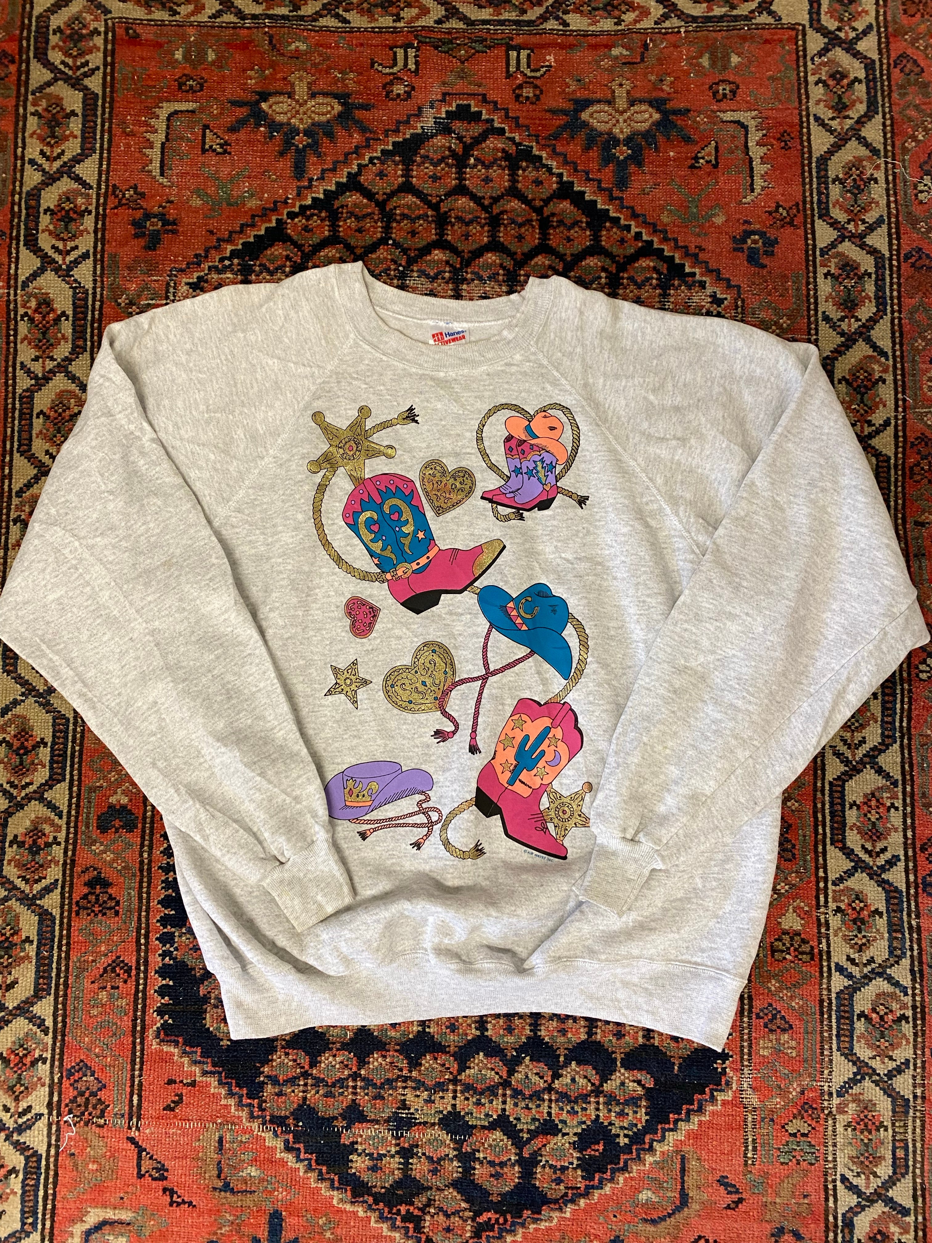Vintage Cowgirl Crewneck - L