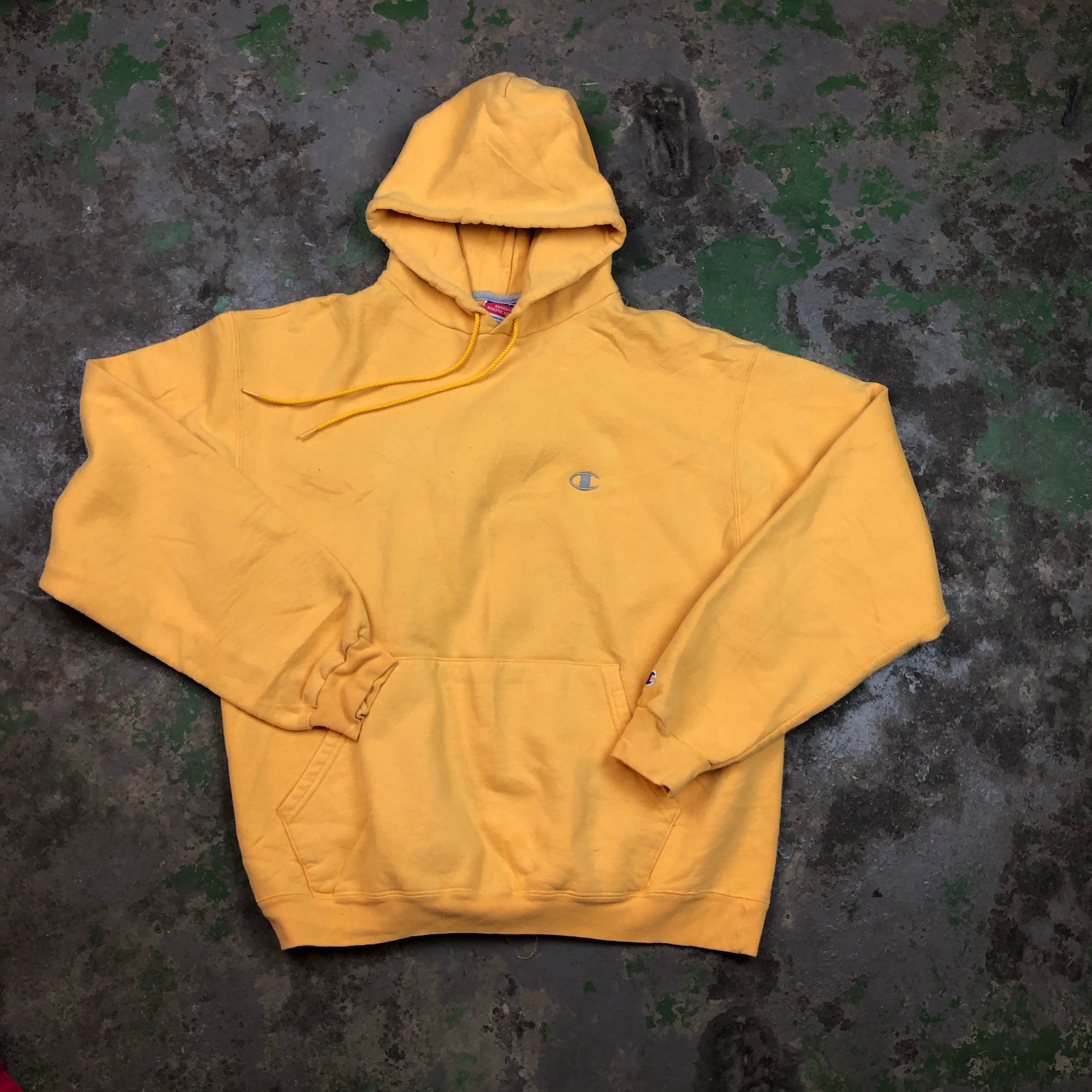 Yellow champion hoodie