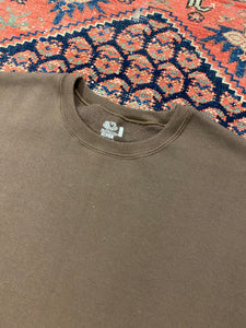 Brown Blank Crewneck - L