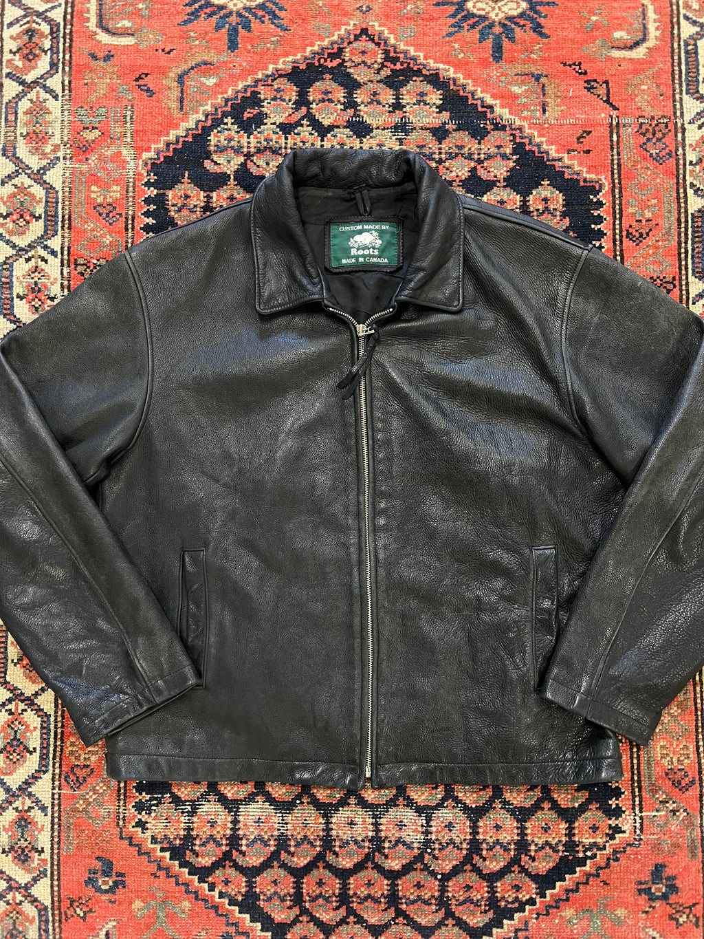 VINTAGE LEATHER ROOTS JACKET - S/M