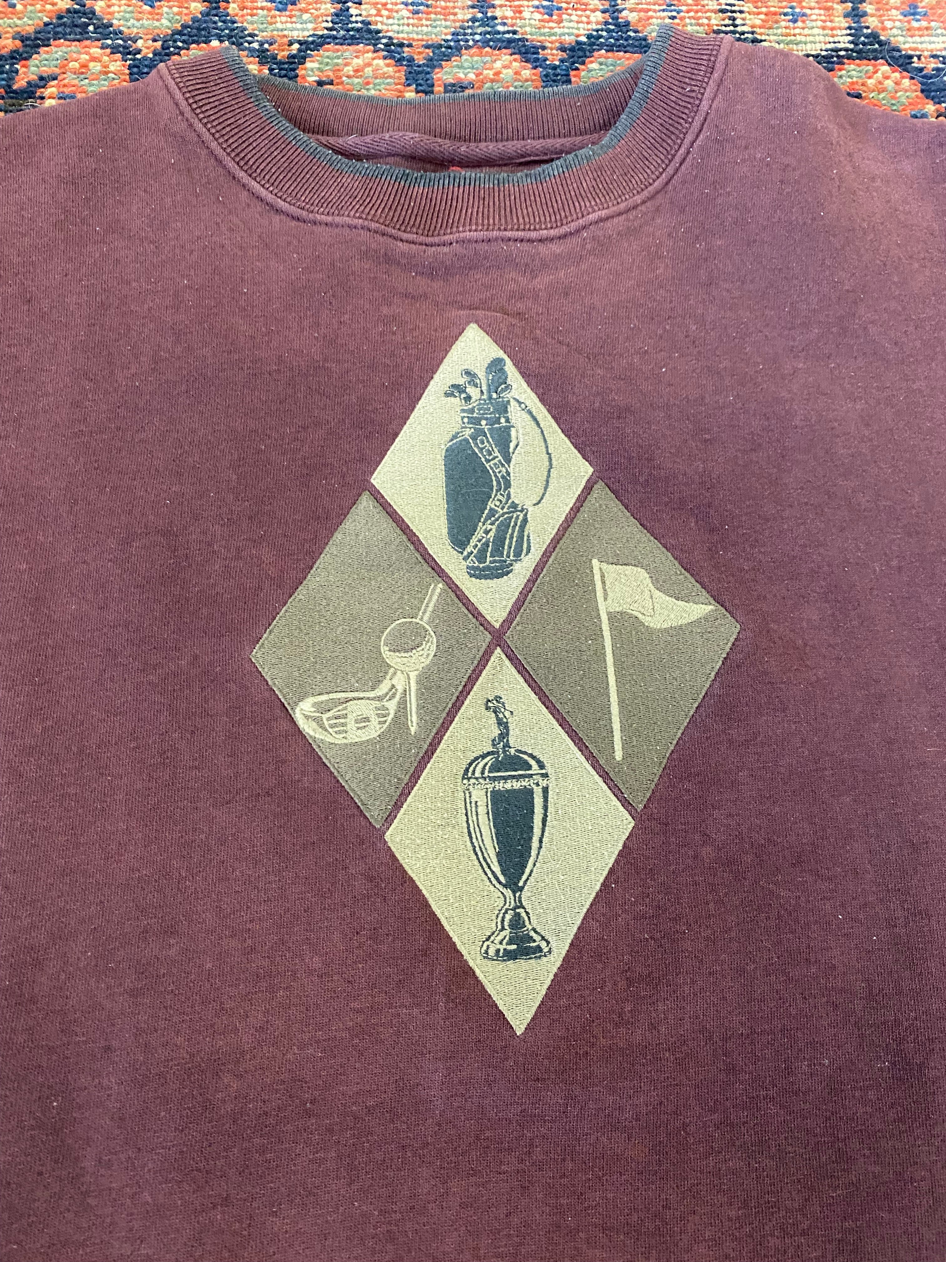Vintage Embroidered Golf Crewneck - L