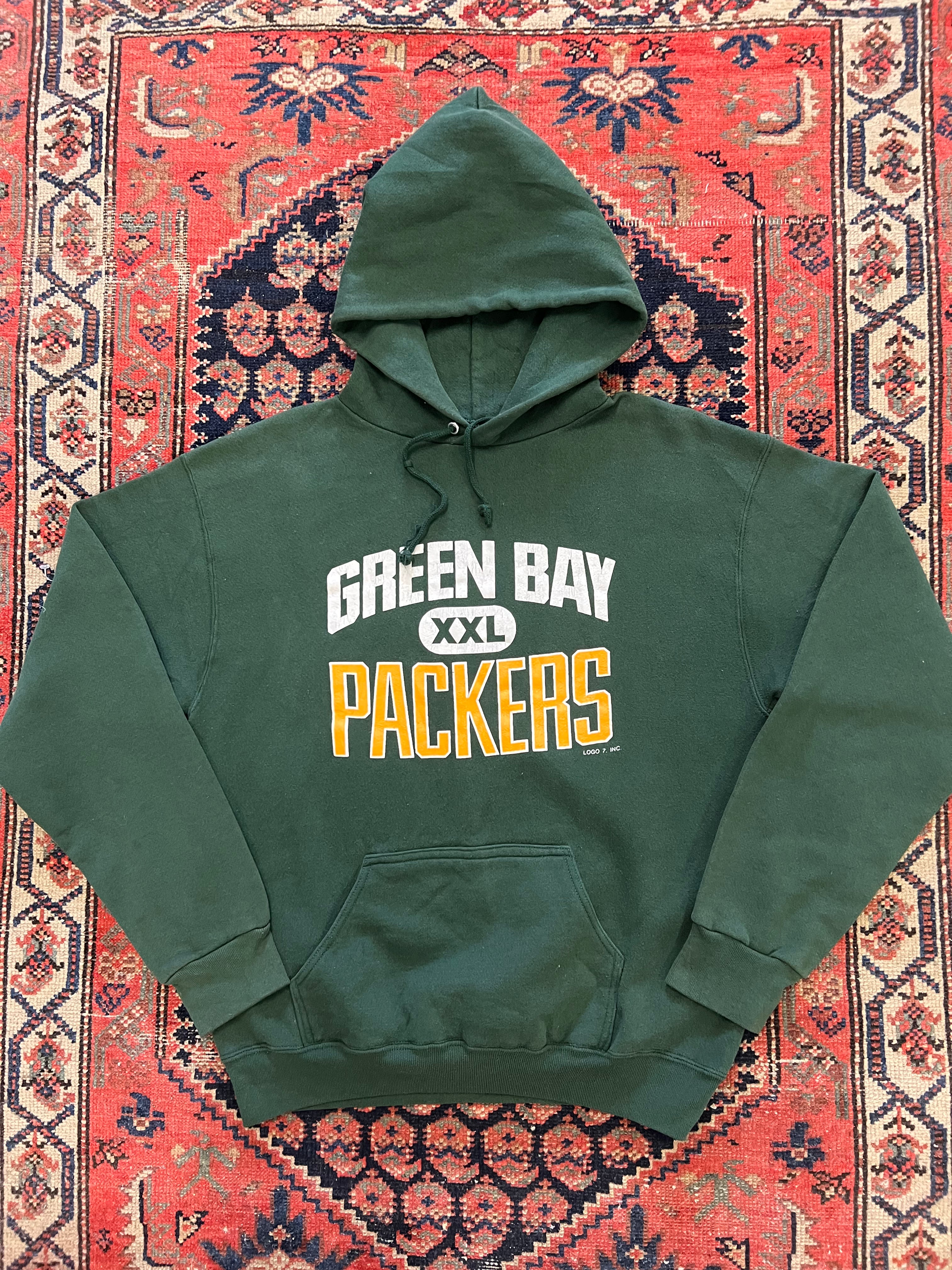 VINTAGE GREEN BAY PACKERS HOODIE - MEDIUM
