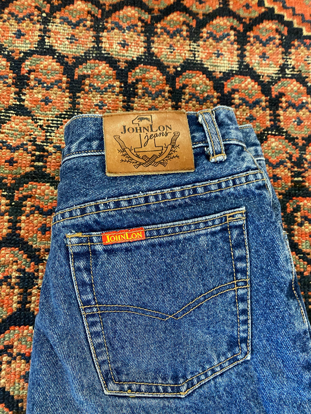 90s High Waisted JohnLon Frayed Denim Shorts - 29in