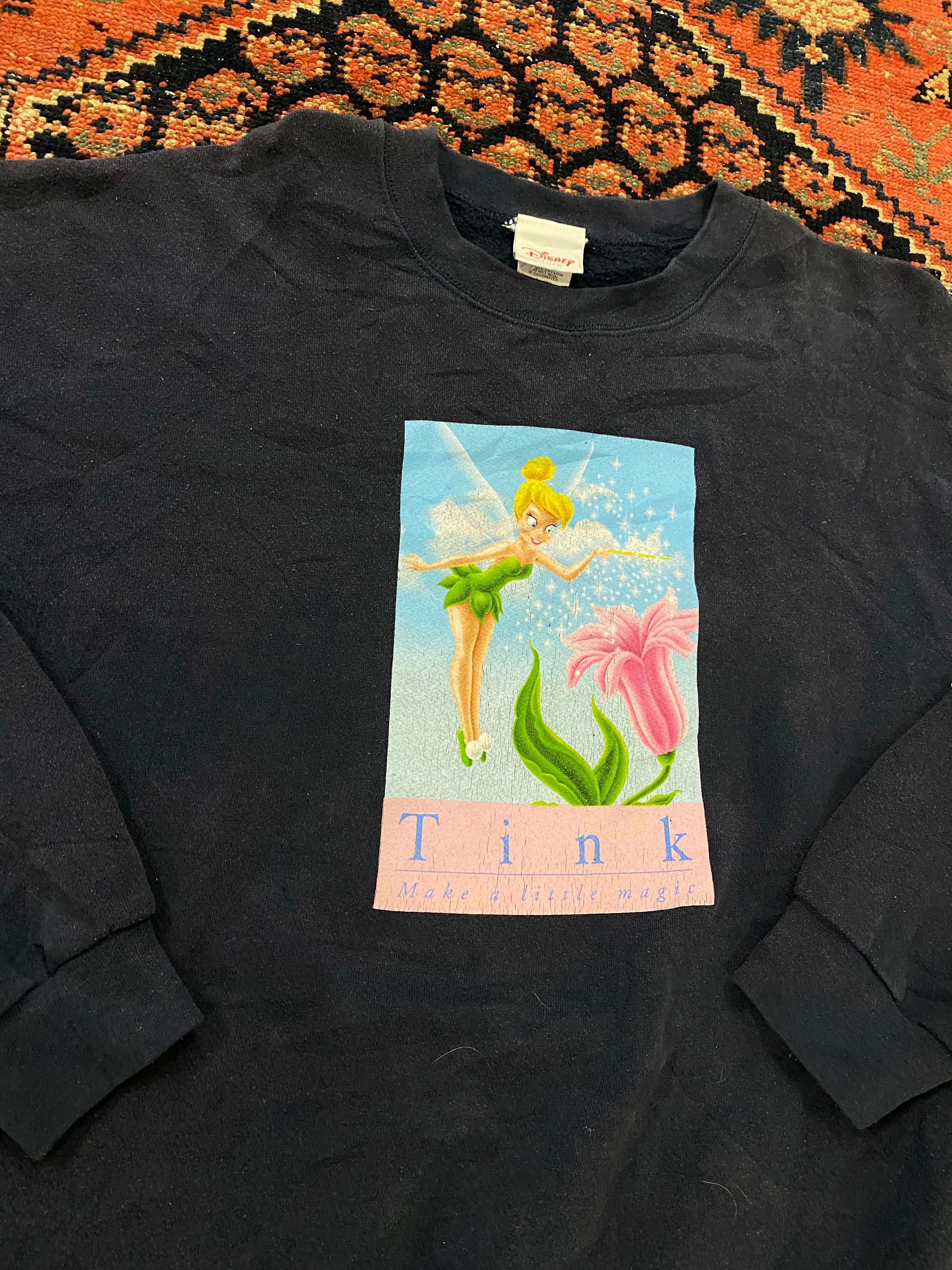 90s Tinker bell Crewneck - L