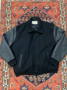 Vintage Collared Varsity Jacket - XL