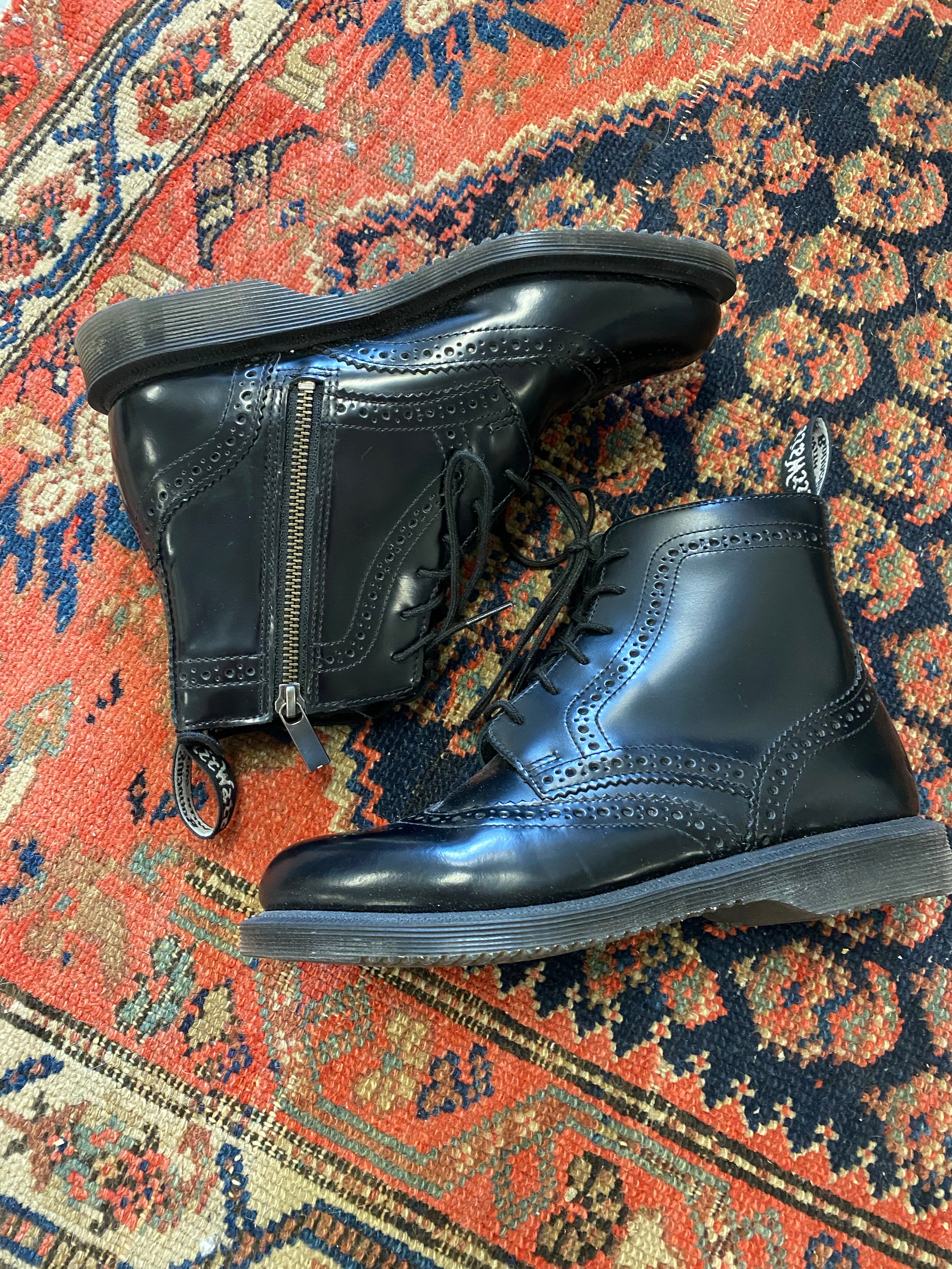 Doc Marten High Top Side Zip Boots - WMNS US6