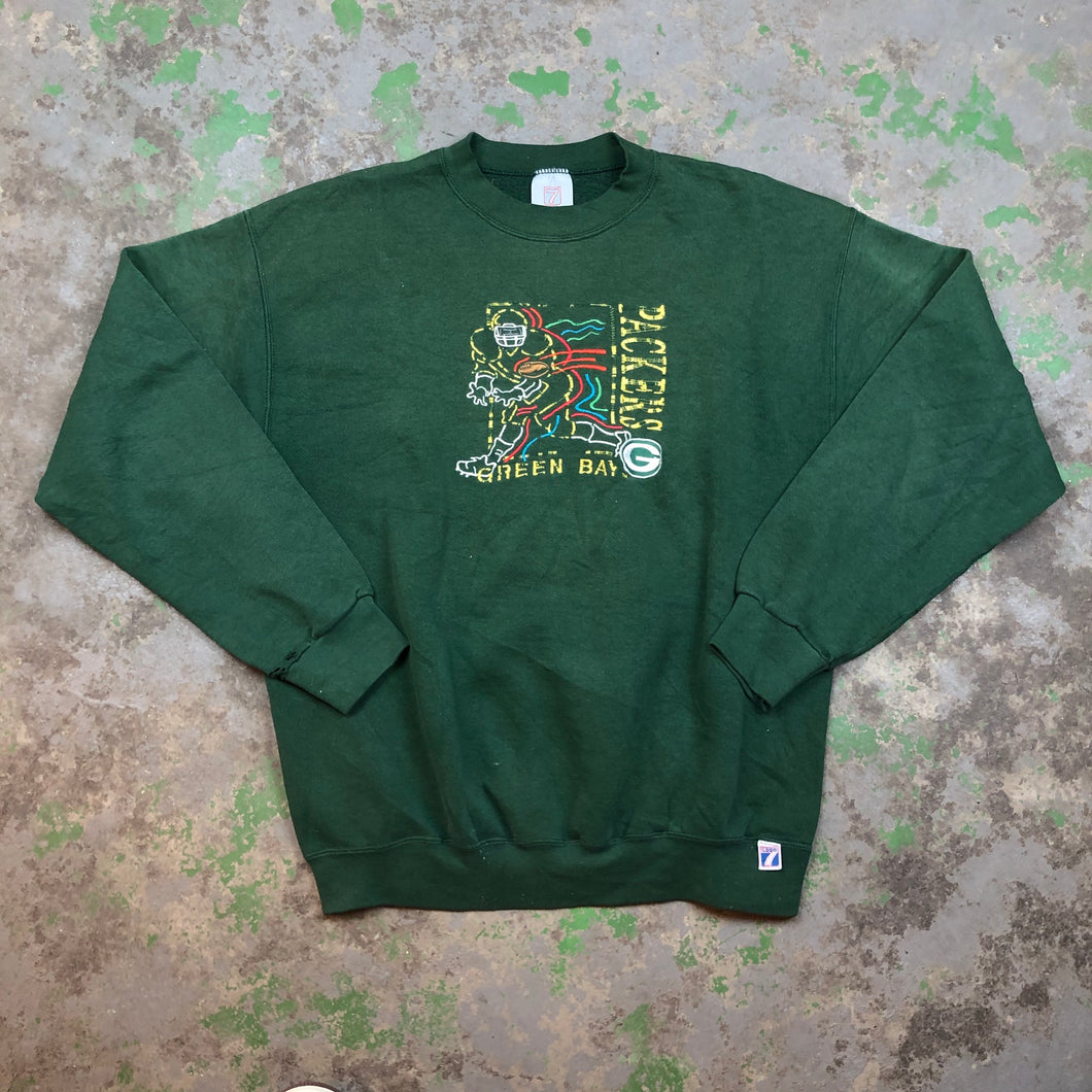 90s embroidered packers Crewneck