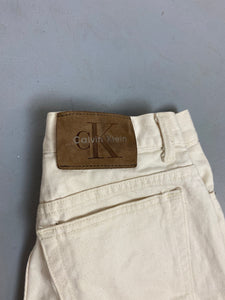 Vintage High Waisted Frayed Calvin Klein Denim Shorts - 29in