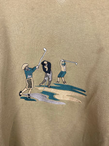 Vintage embroidered Golf crewneck - L