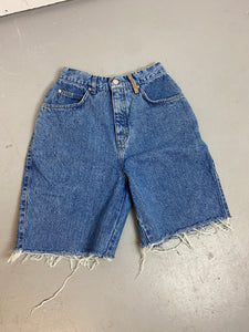 Vintage Levi’s Frayed High Waisted Denim Shorts - 24in