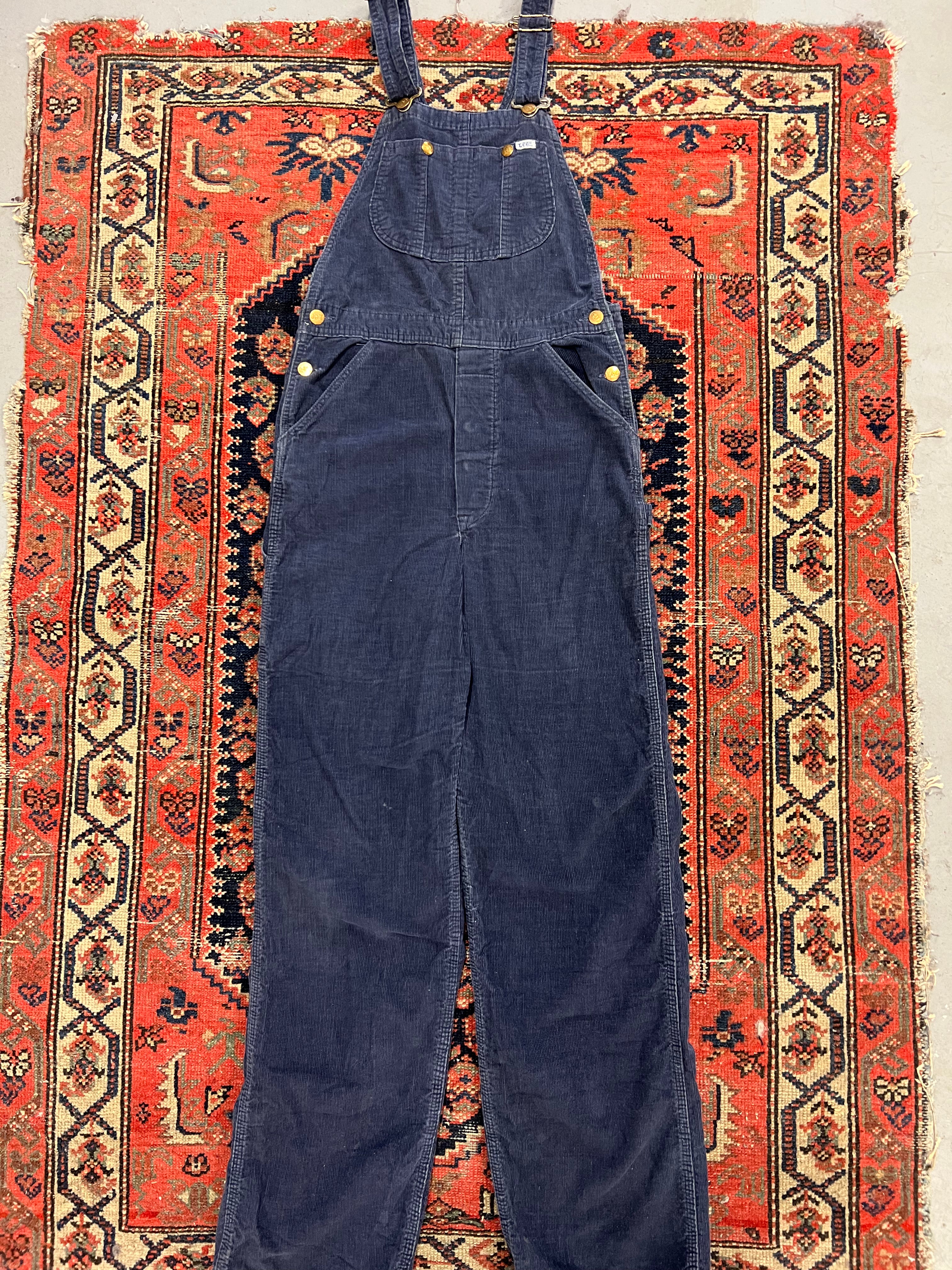 VINTAGE CORDUROY LEE OVERALLS - SMALL