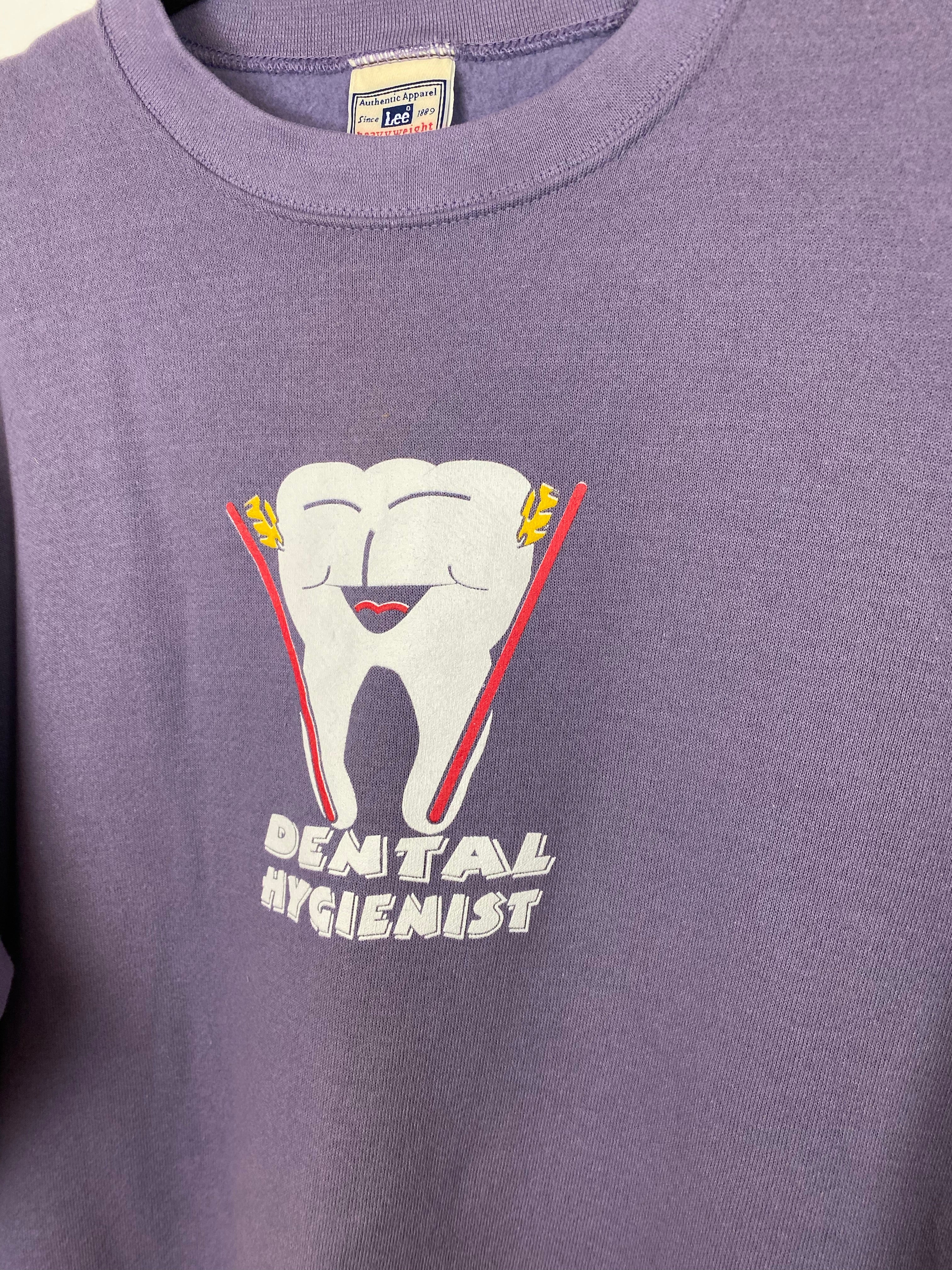 Vintage purple Dental crewneck - L