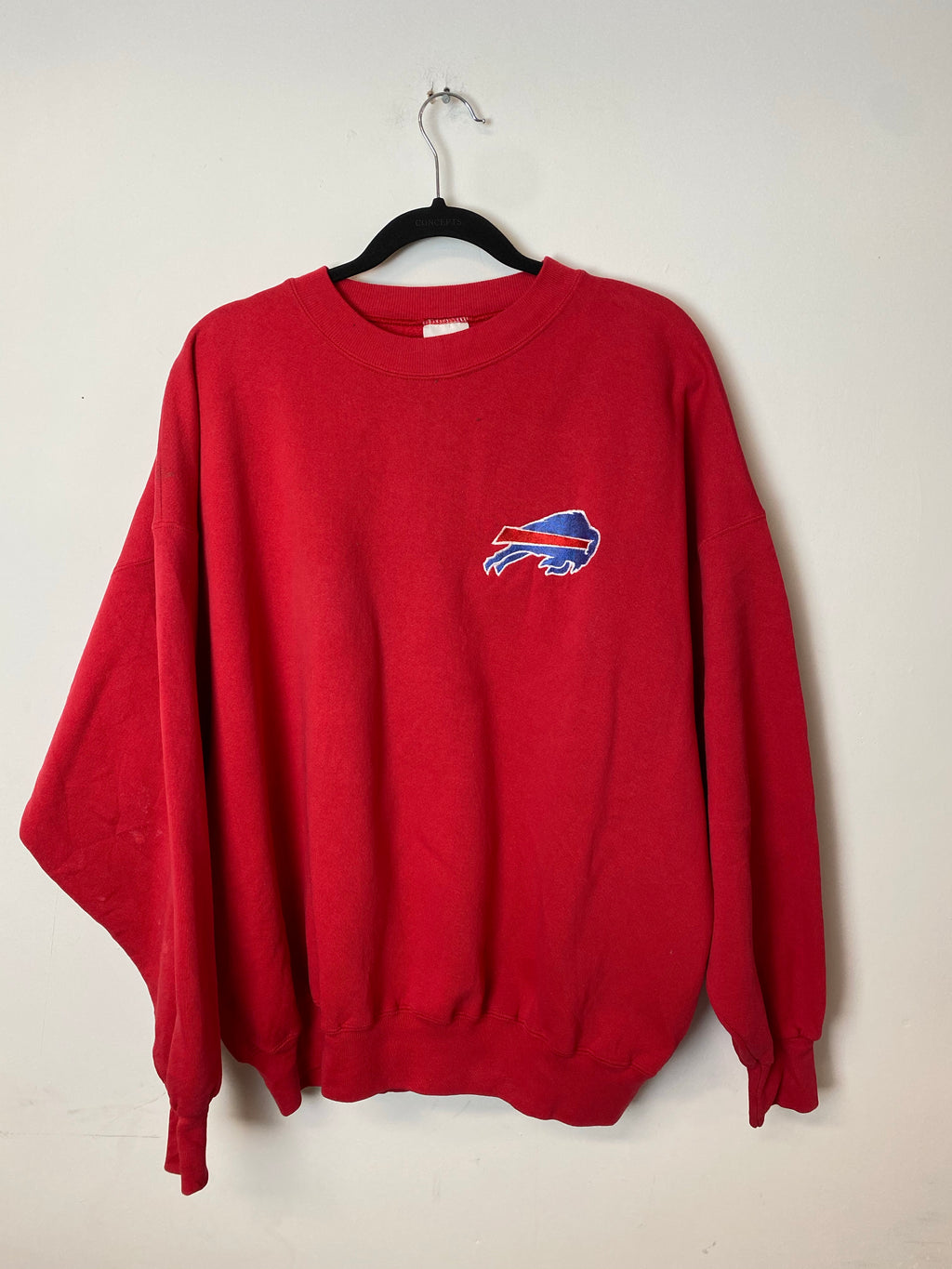 90s Embroidered Buffalo Bills Crewneck - L