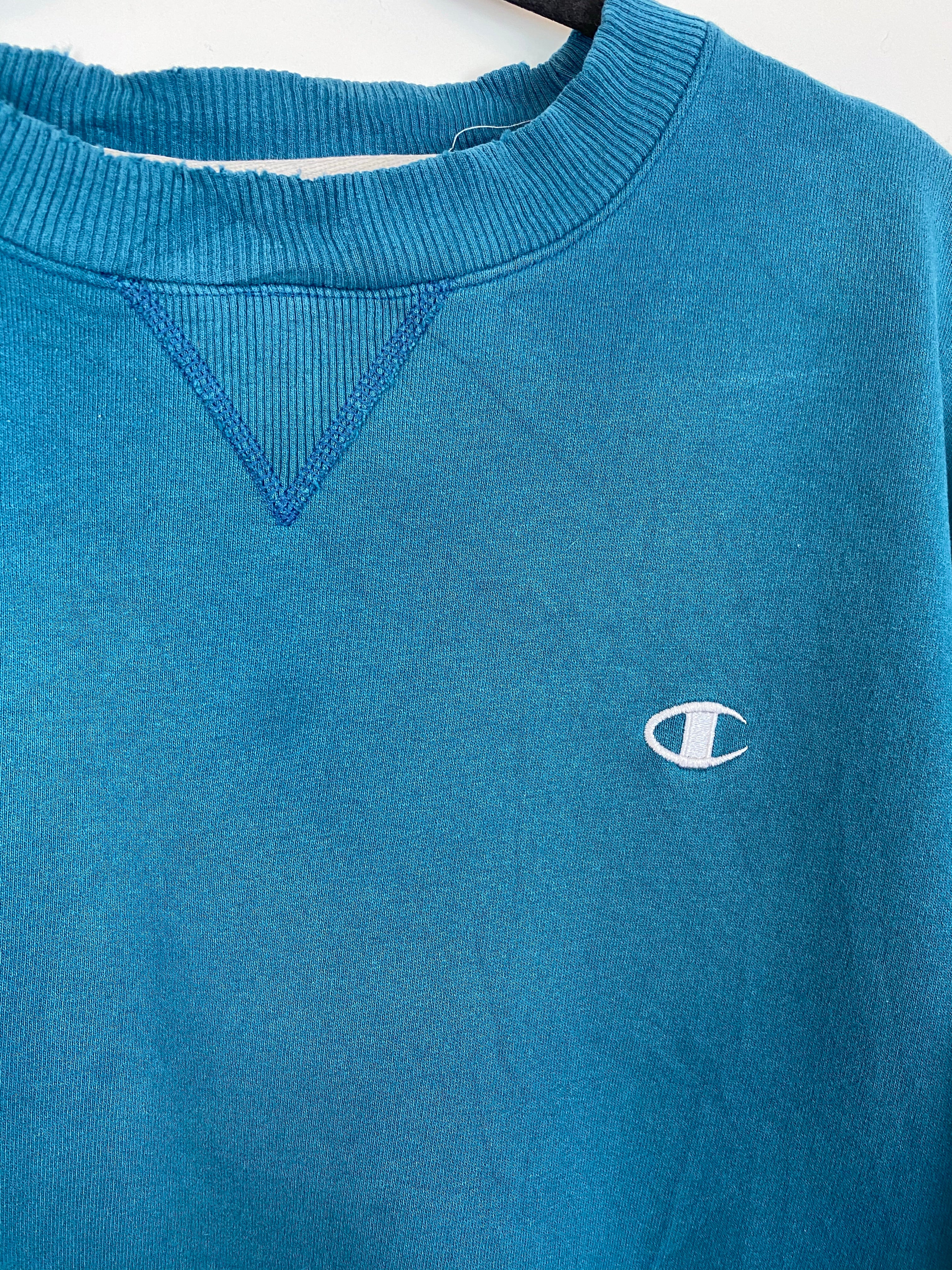 Teal champion crewneck