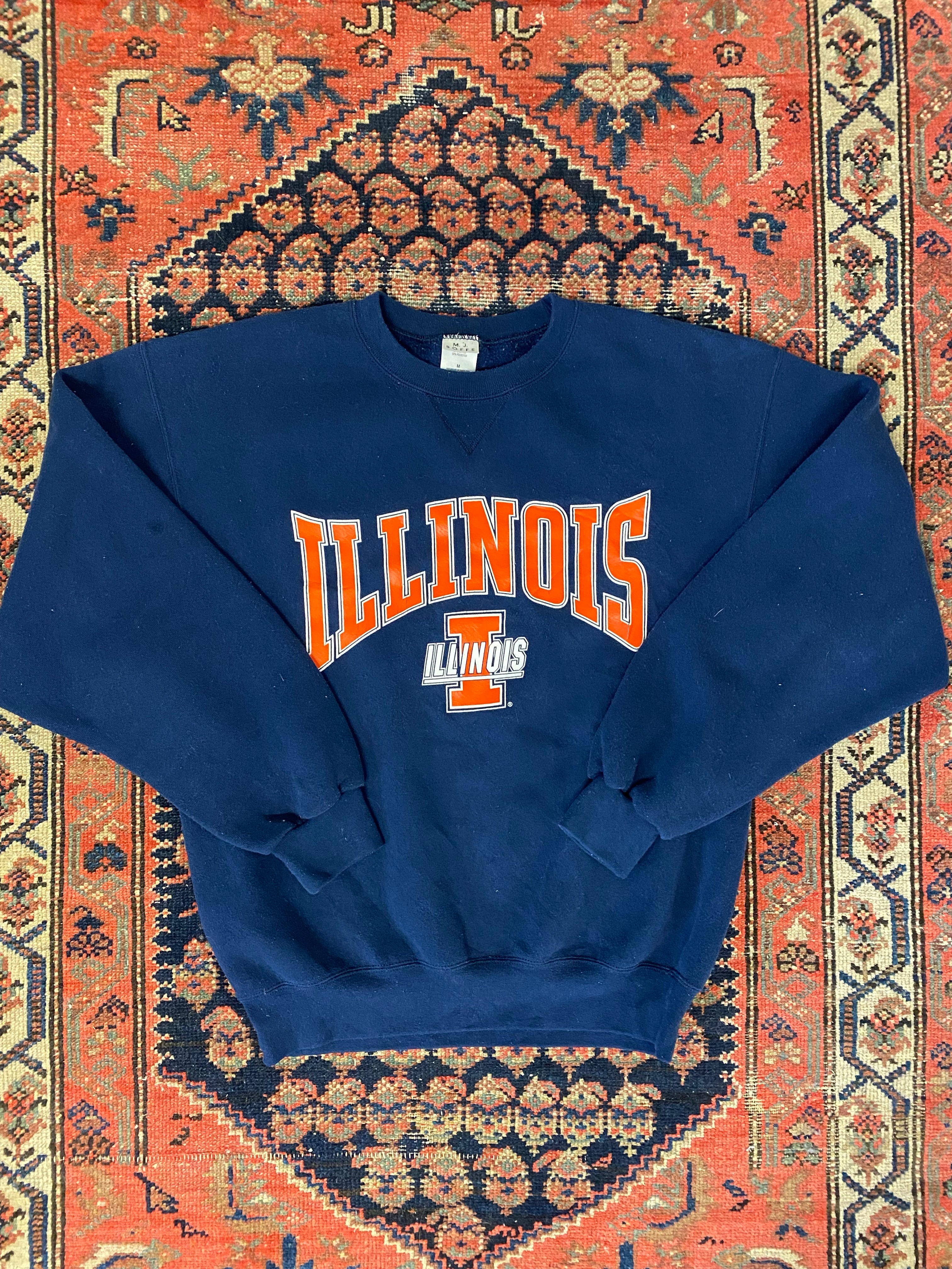 Vintage Illinois Varsity Crewneck - M