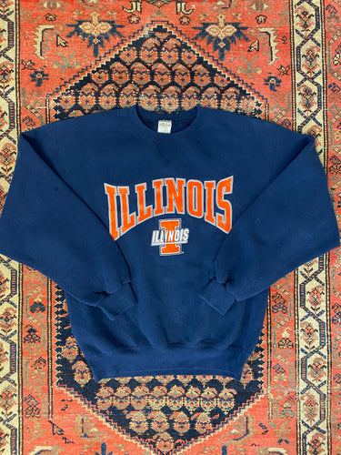 Vintage Illinois Varsity Crewneck - M