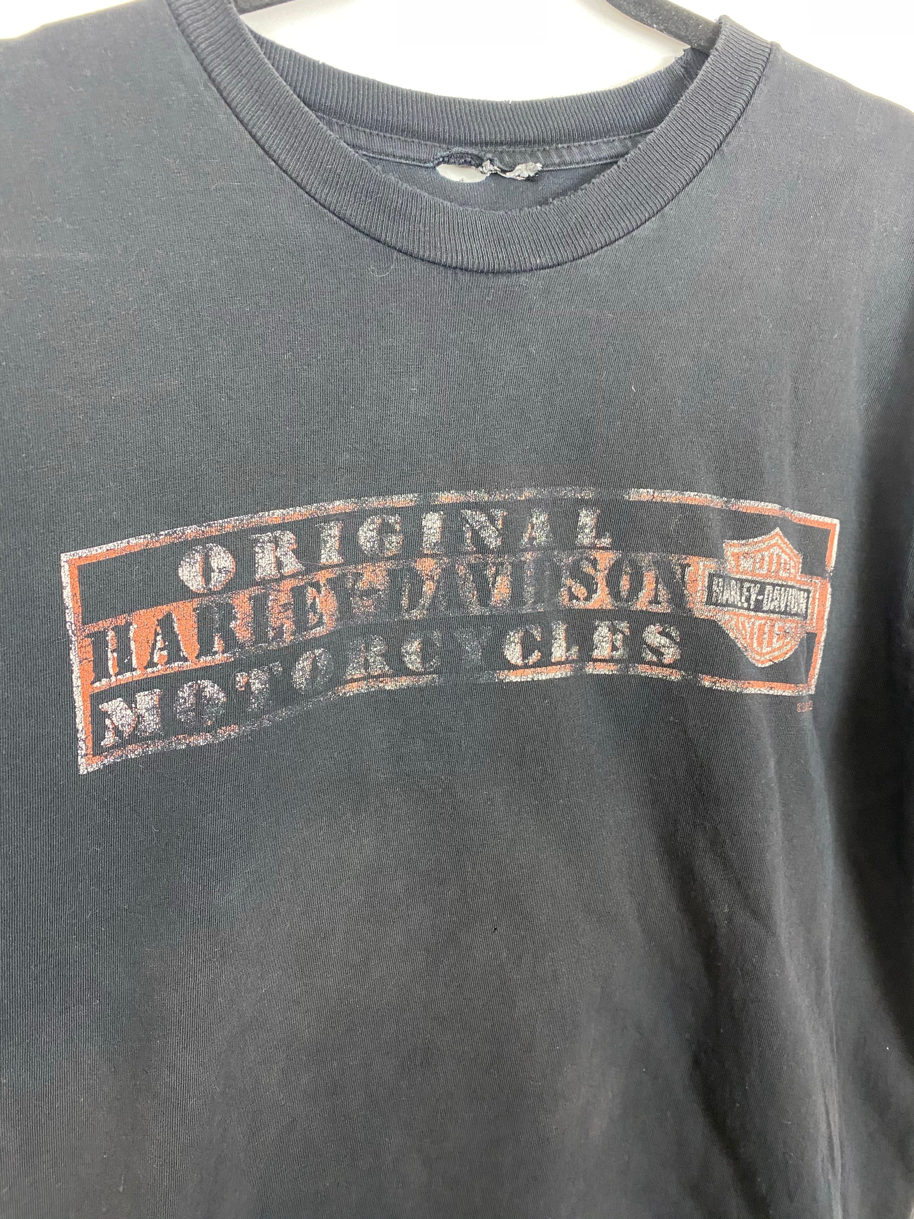 Faded Harley Davidson front and back t shirt