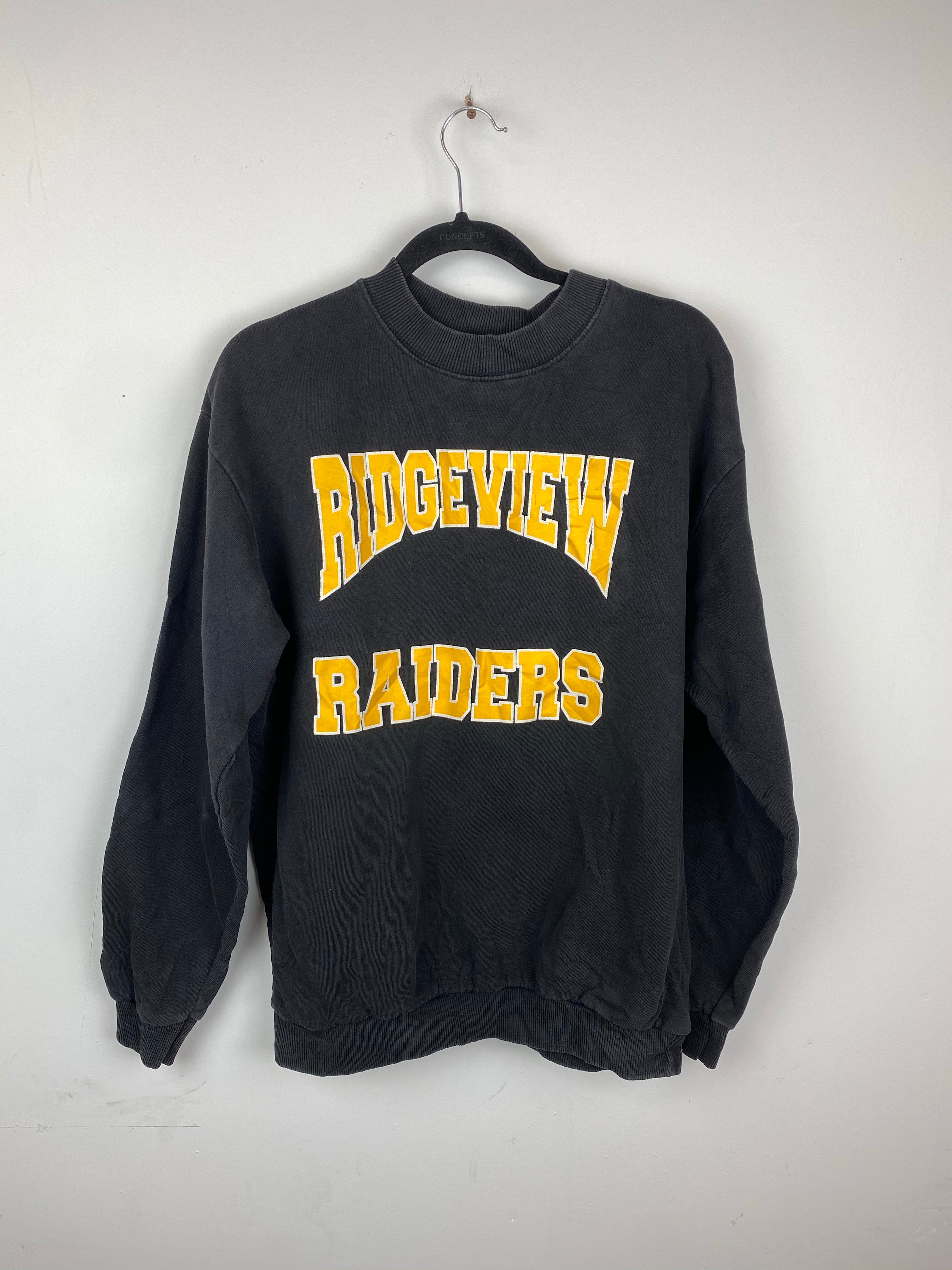 Faded varsity crewneck