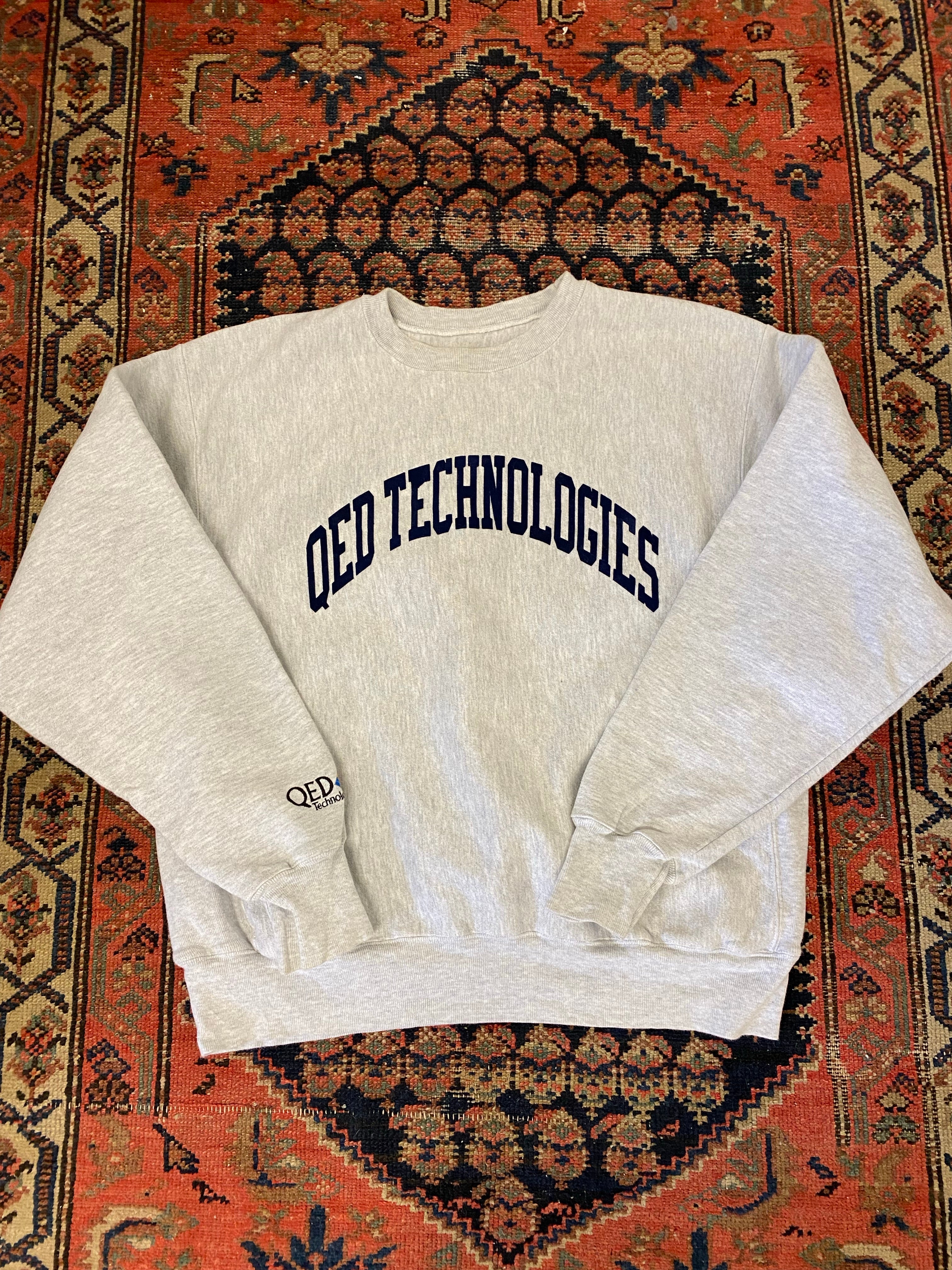 90s QED Technologies Champion Crewneck - L