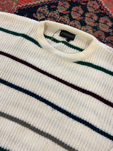 VINTAGE MULTI COLOURED KNIT SWEATER - SMALL
