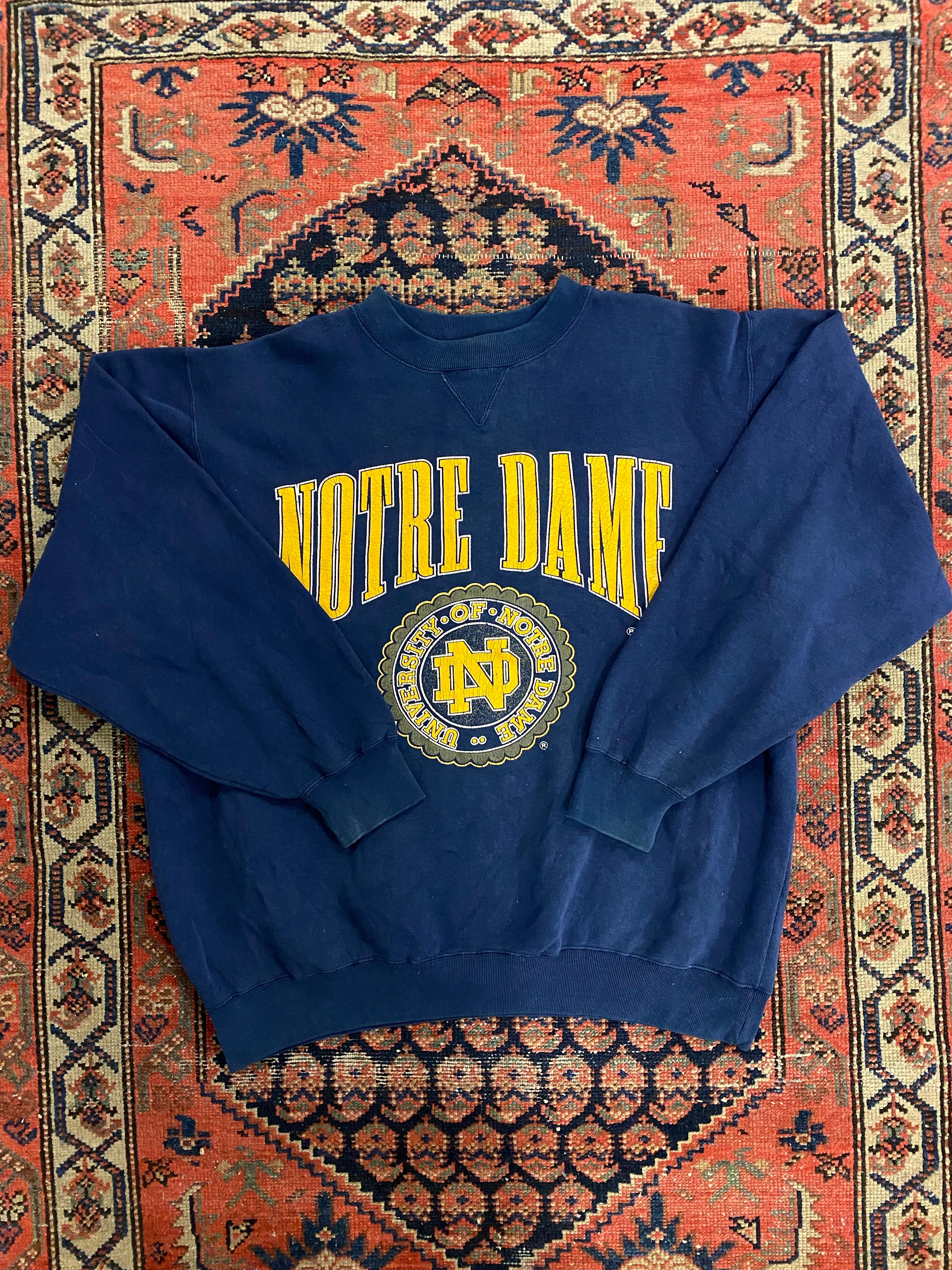 90s Notre Dame Crewneck - L