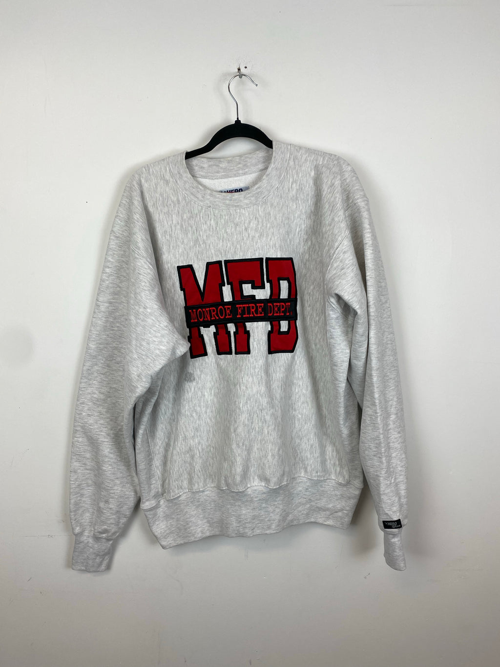 Vintage embroidered Monroe Fire Dept crewneck - XXL