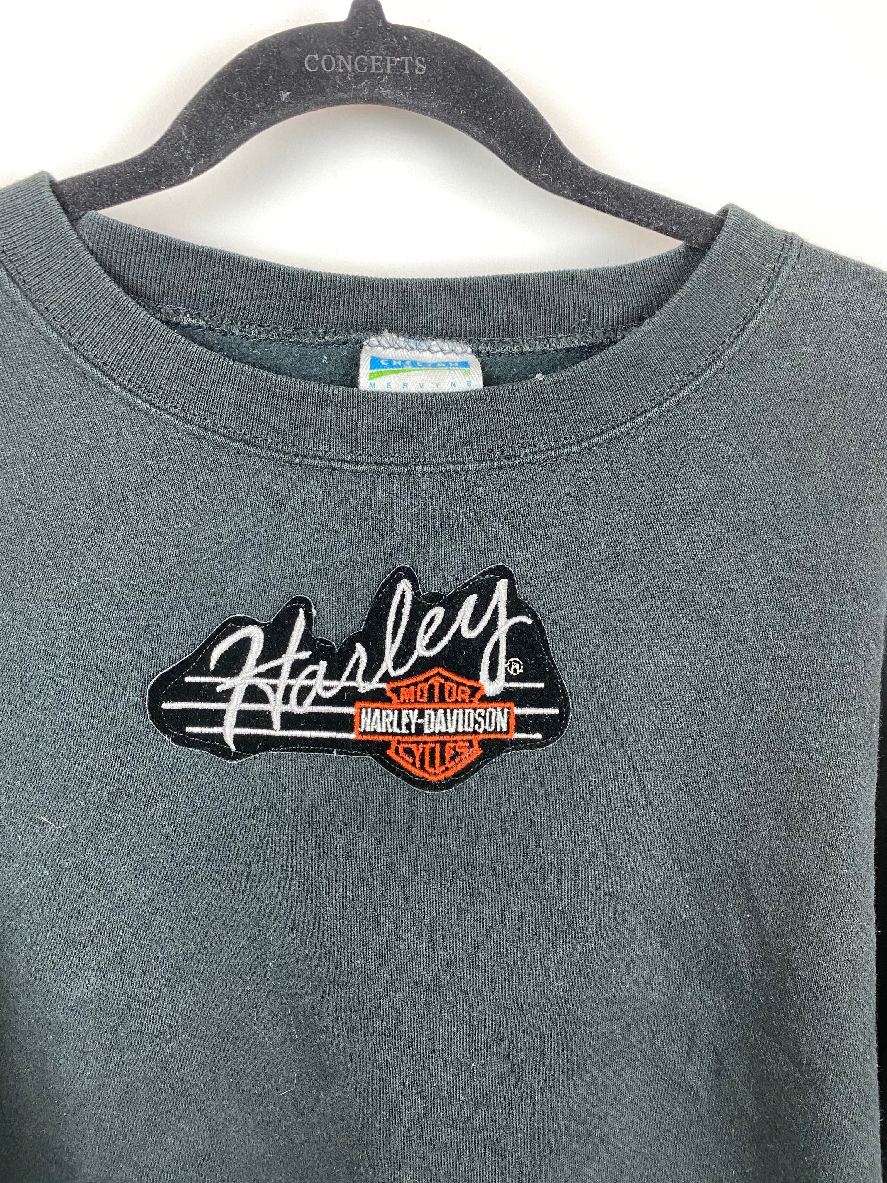 Embroidered Harley Davidson crewneck