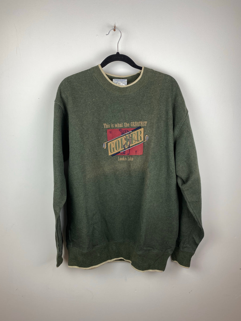 Vintage Greatest Golfer embroidered crewneck
