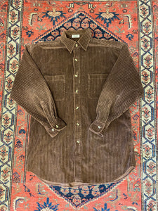 Vintage Thick Brown Corduroy Button Up - L