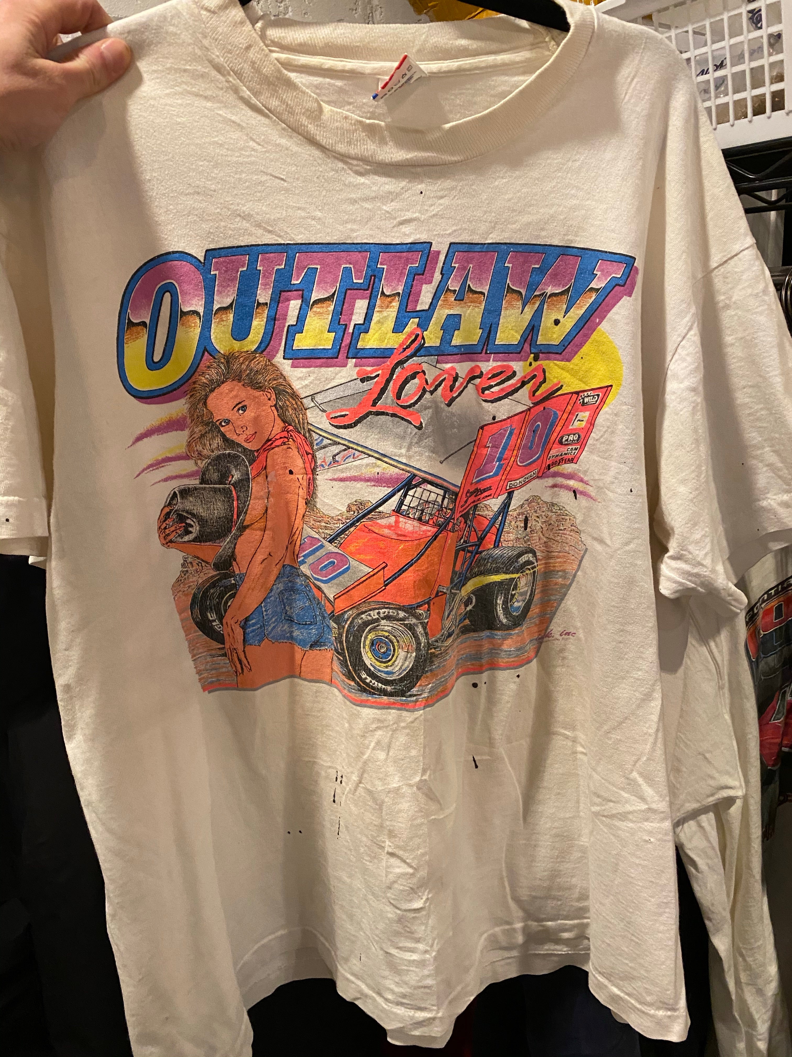 Vintage front and back racing t shirt