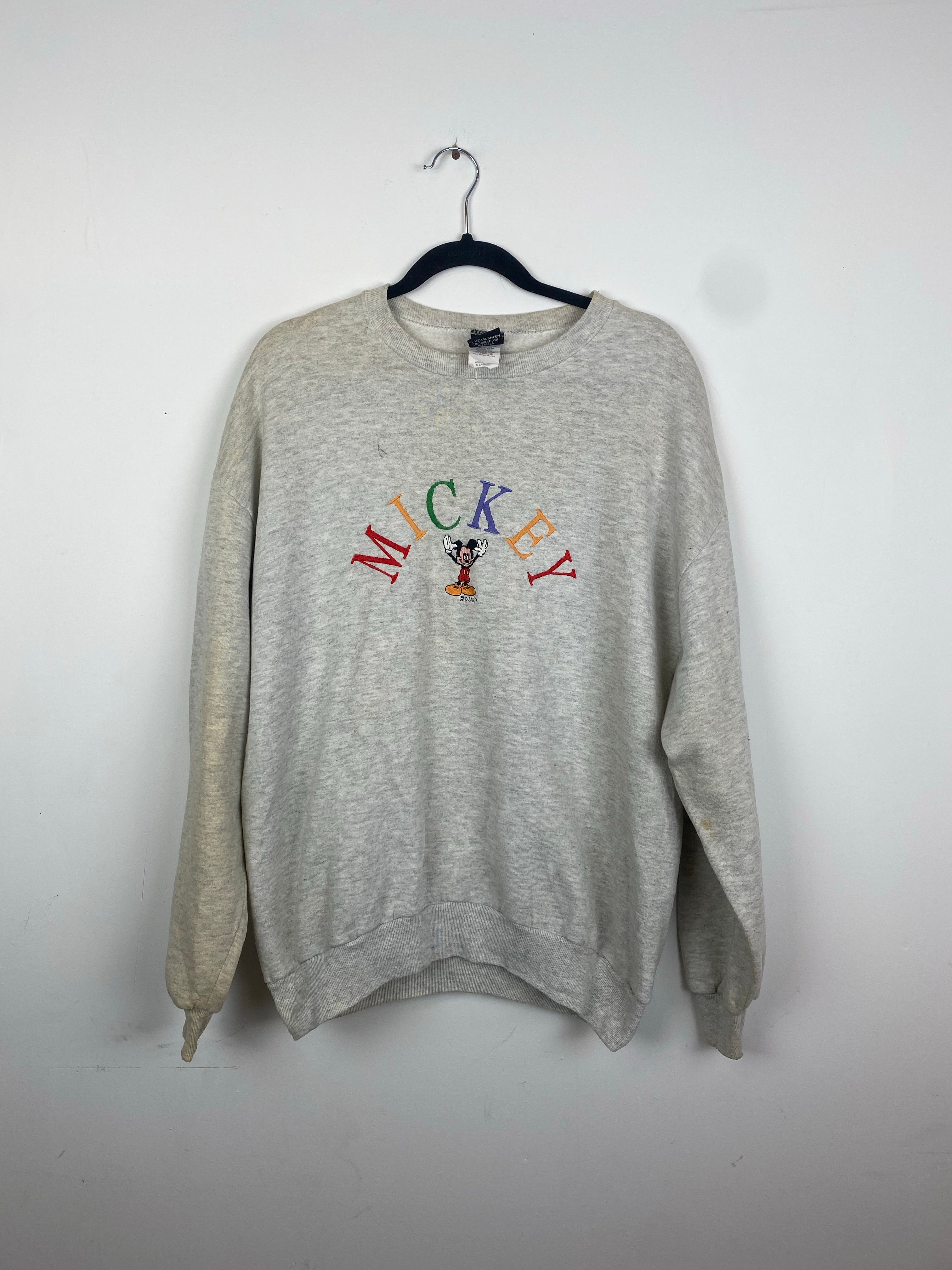 Vintage Embroidered Mickey Mouse crewneck