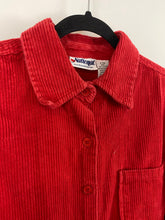 Load image into Gallery viewer, Red heavy corduroy button up - M