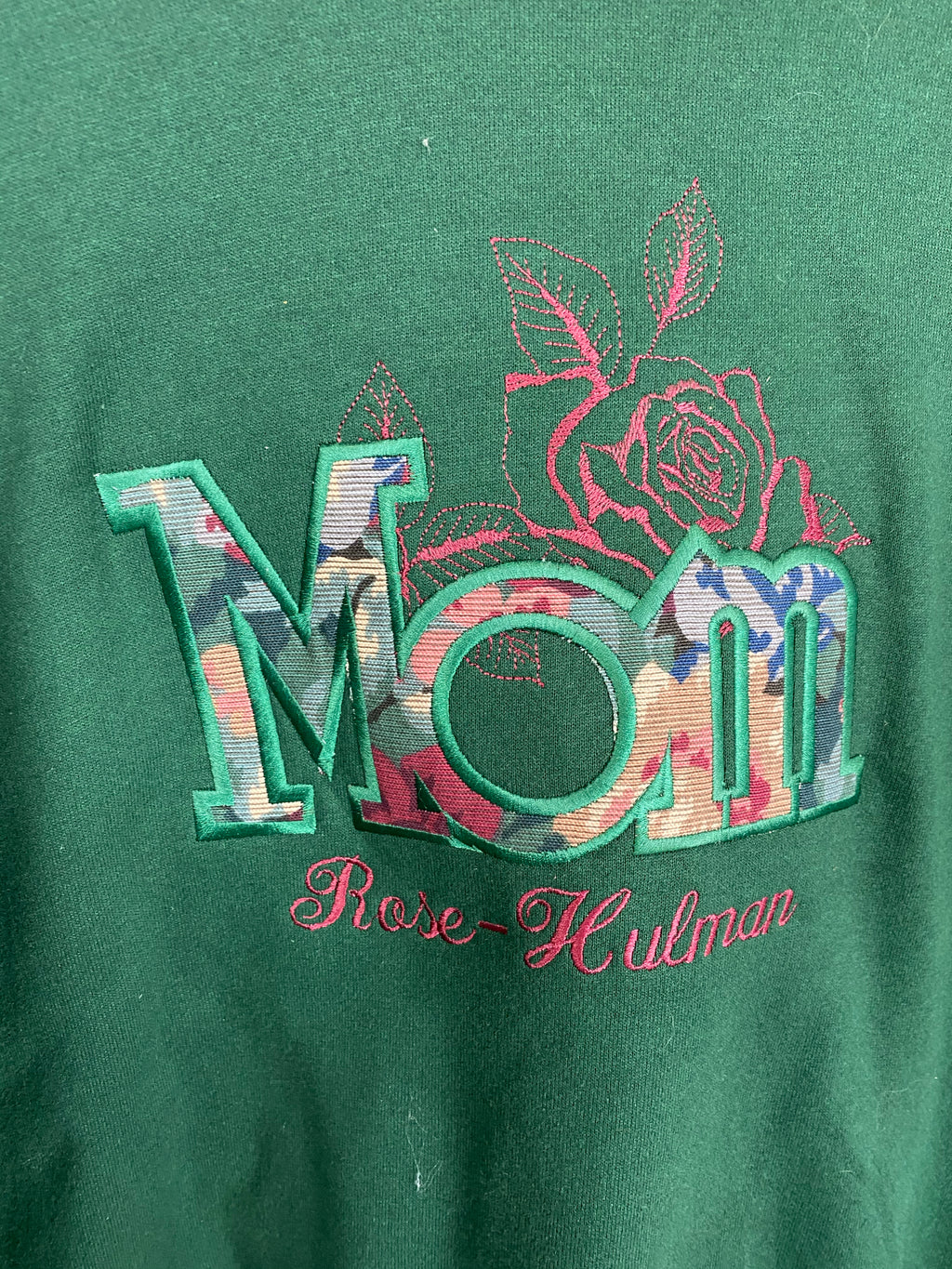 Embroidered Mom crewneck