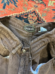 VINTAGE BROWN CORDUROY PANTS - 30IN/W