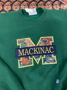 Vintage Mackinac Varsity Crewneck - XL