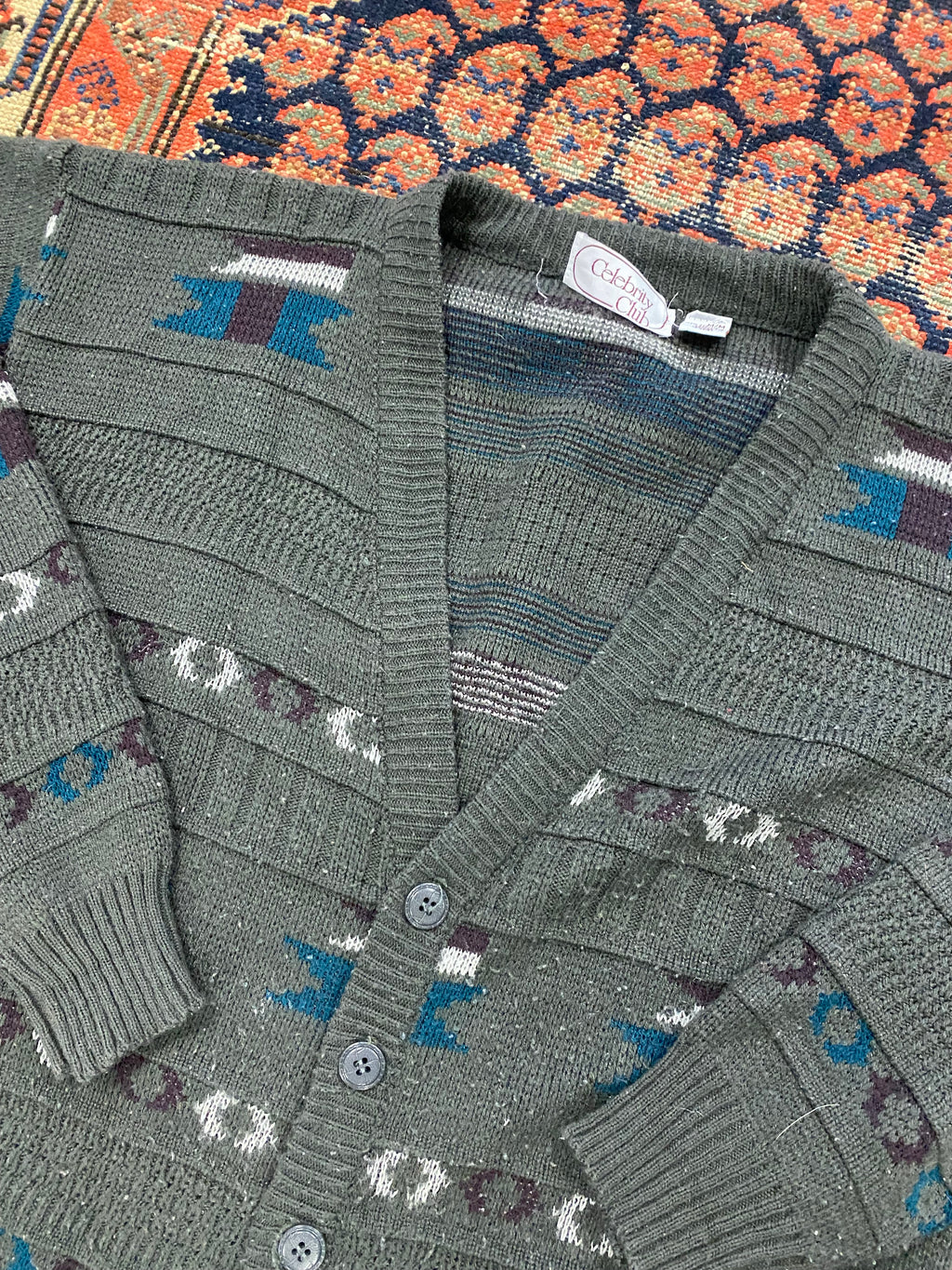 Vintage Knit Cardigan - M