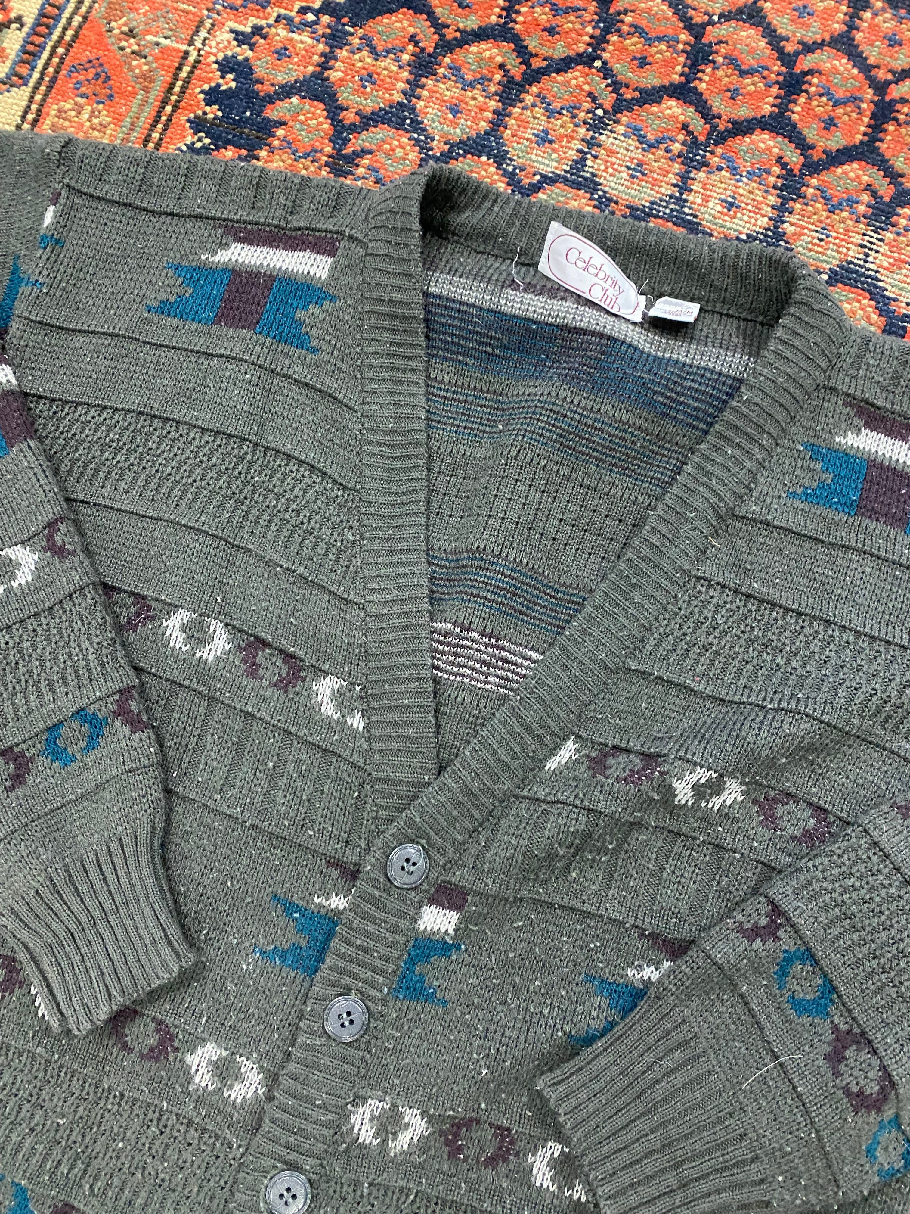 Vintage Knit Cardigan - M