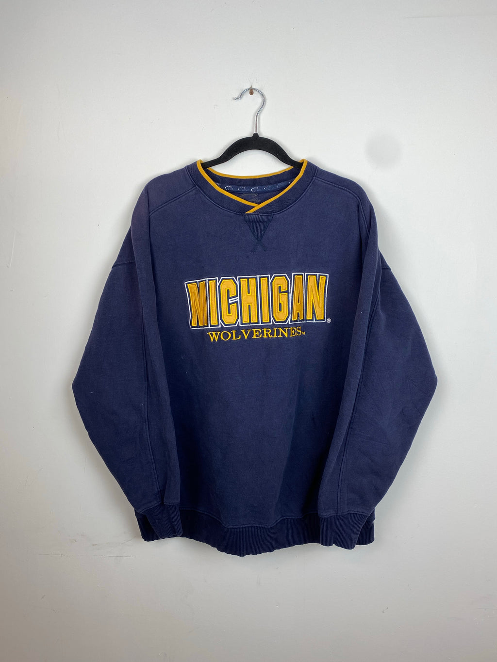 Faded Michigan Varsity crewneck