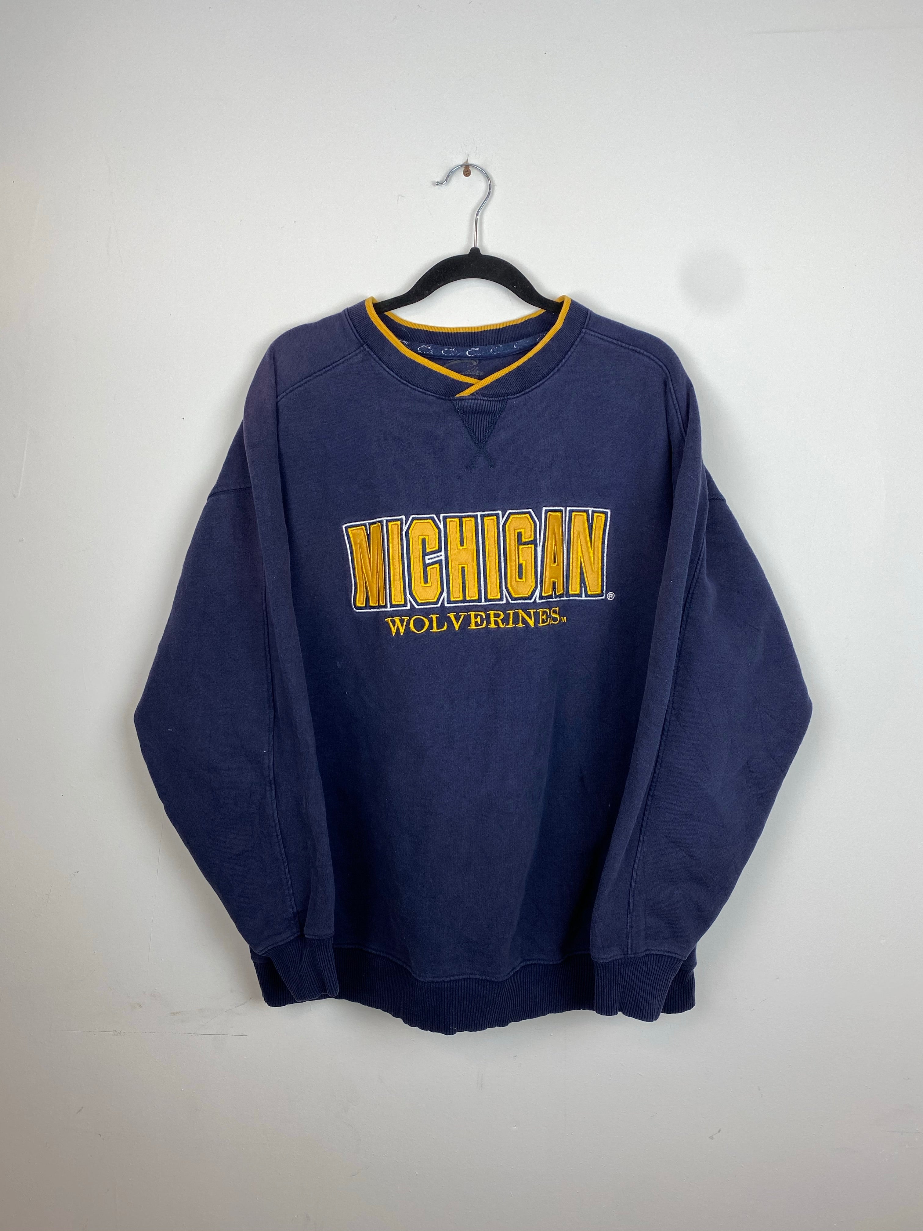 Faded Michigan Varsity crewneck