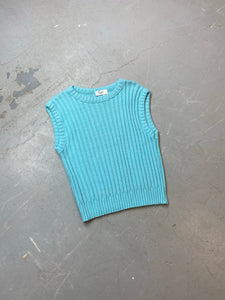Light blue knitted vest