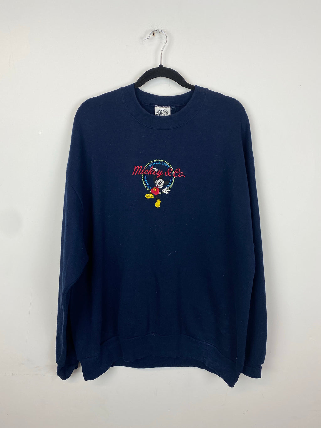 90s embroidered Mickey Mouse crewneck - L