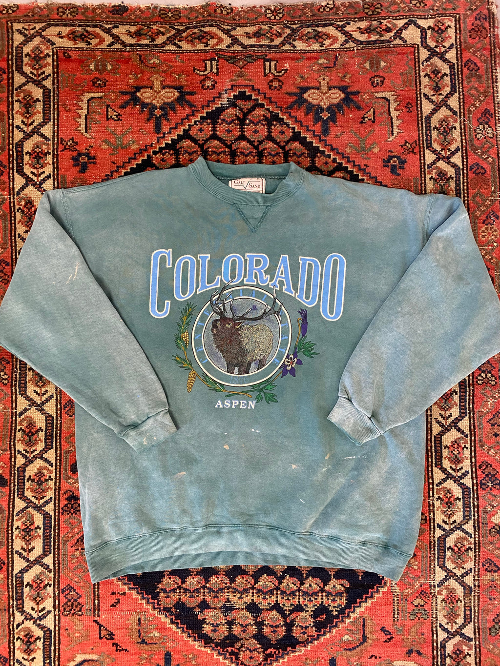 90s Stone Wash Colorado Crewneck - L
