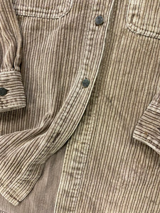 Vintage Brown Corduroy Button Up Shirt - M/L