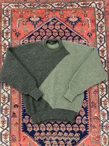 Vintage Two Tone Knit Sweater - L