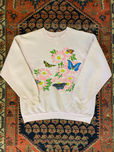 1980s Pink Butterfly Crewneck - S