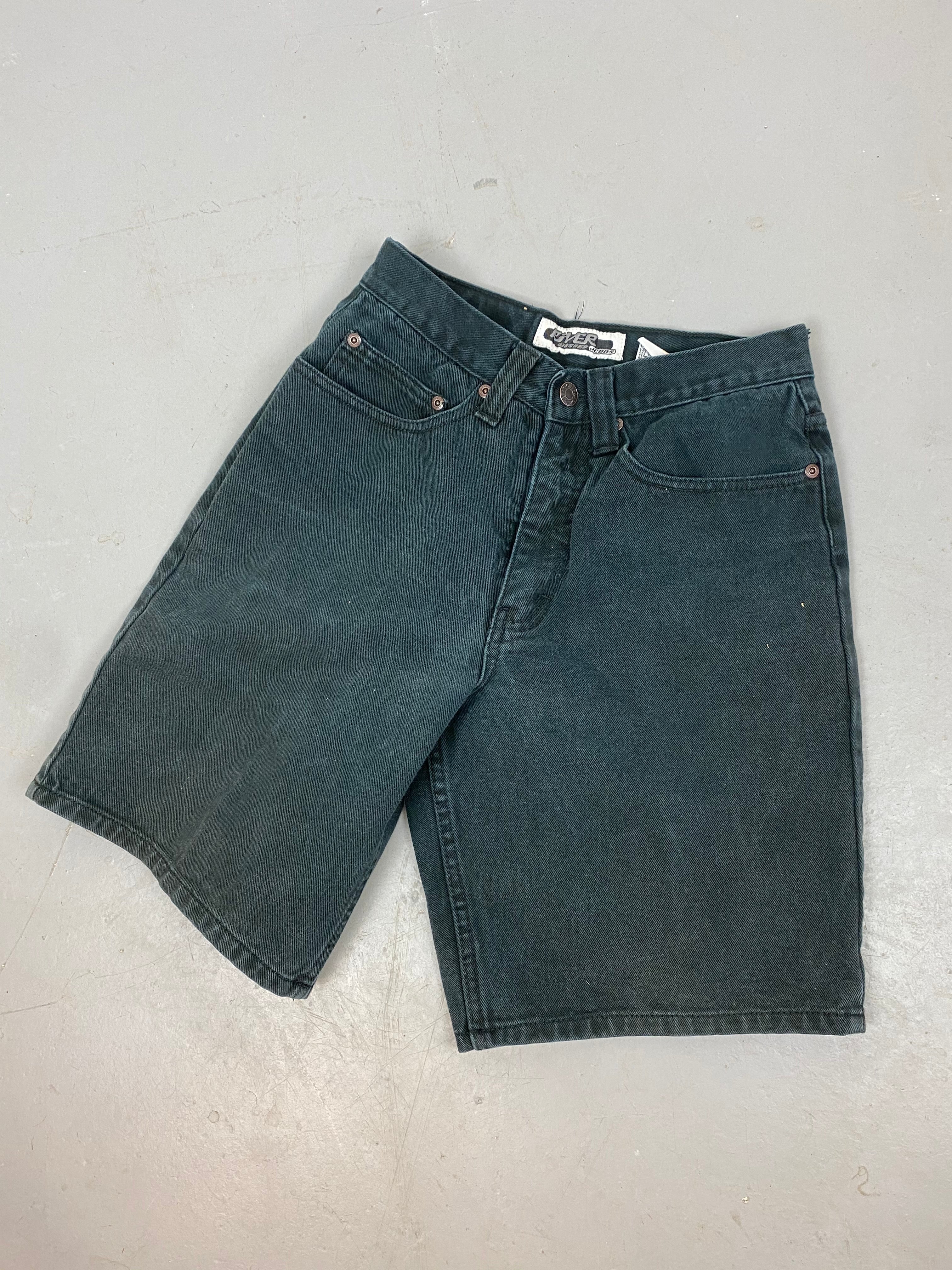 Faded River high waisted denim shorts