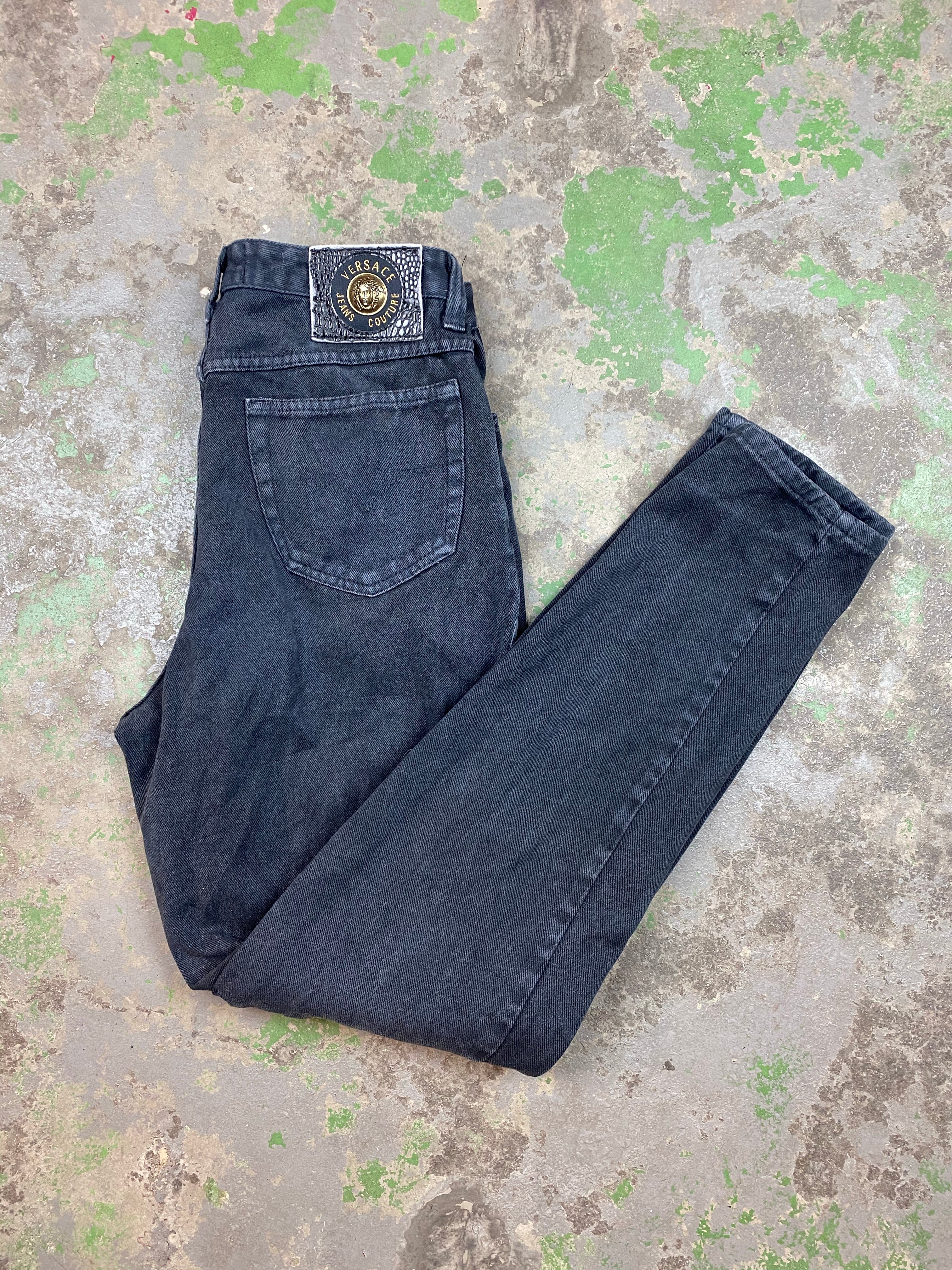 Vintage high waisted Versace denim pants