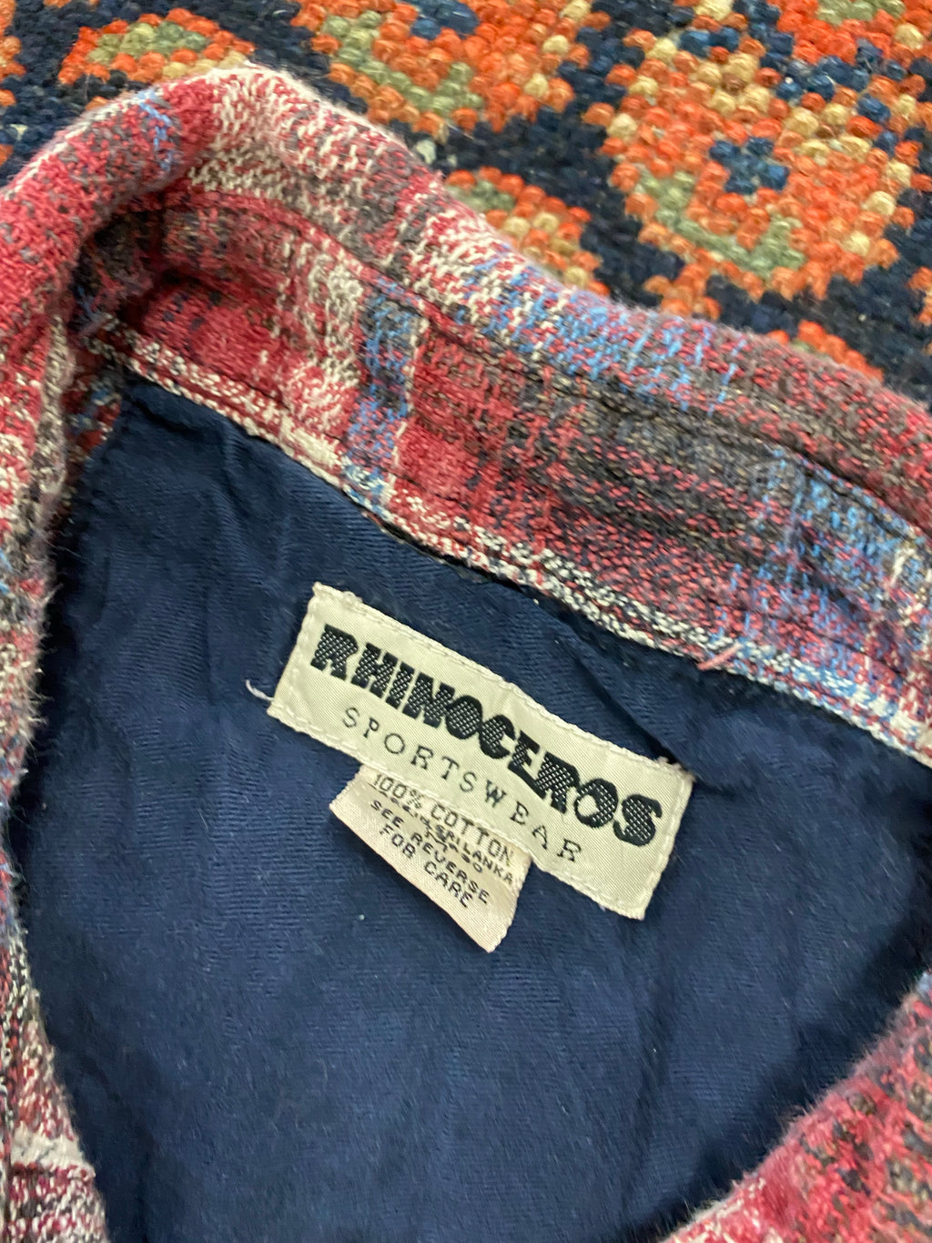 Vintage Plaid Button Up Shirt - M