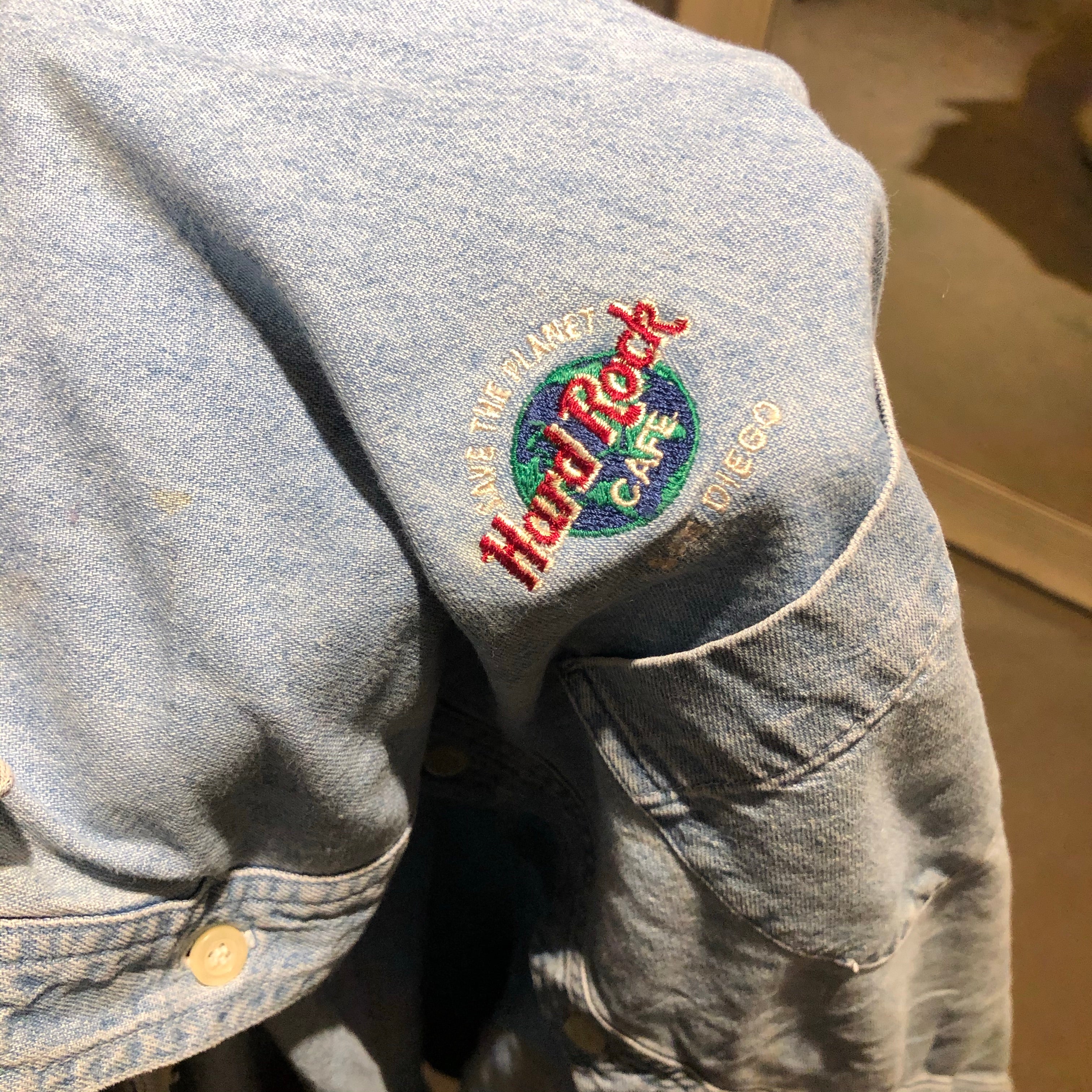 Hardrock Cafe Denim Button Up